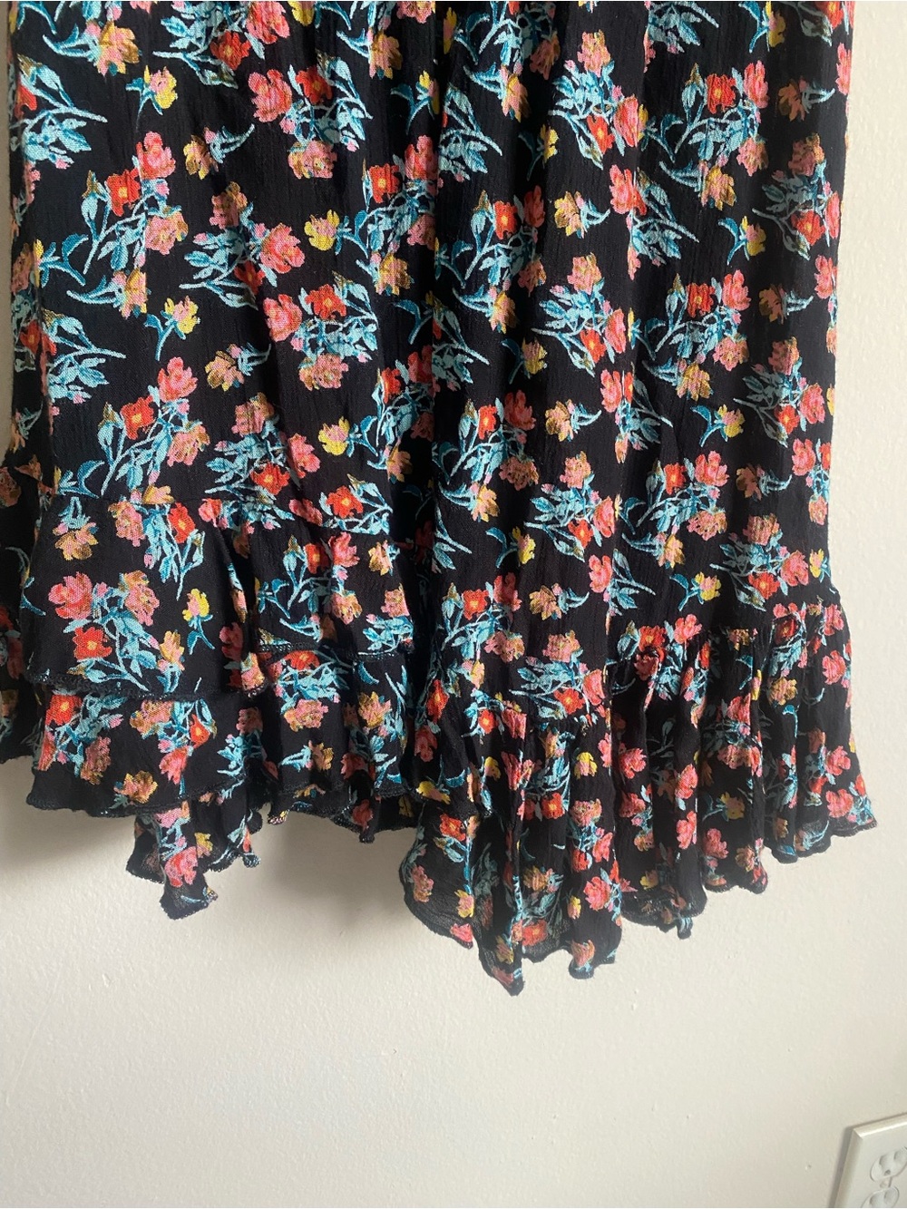 Free People Adella Floral Lace Mini Dress Black XS - Picture 10 of 14